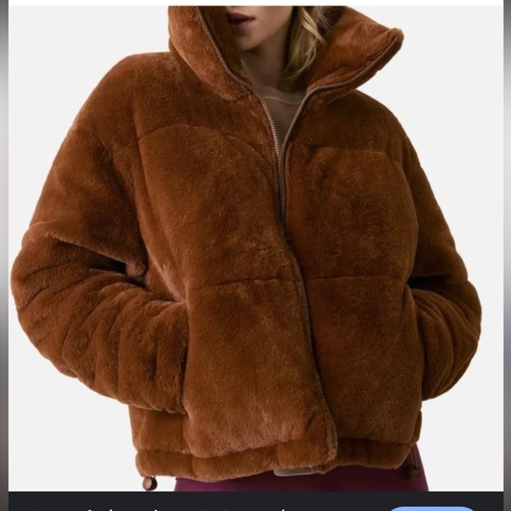 Apparis billie coat in faux fur teddy jacket size XS NWT